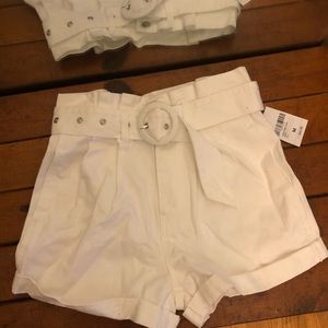 High-waisted forever 21 white shorts brand new